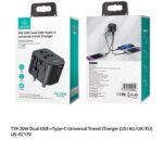 USAMS-CC179 T59 20W Dual USB +Type-C Universal Travel Charger (US/AU/UK/EU) - Image 2