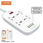 LDNIO SC4407 Power Socket 4 USB Charger with Power Extension Cord - Image 2