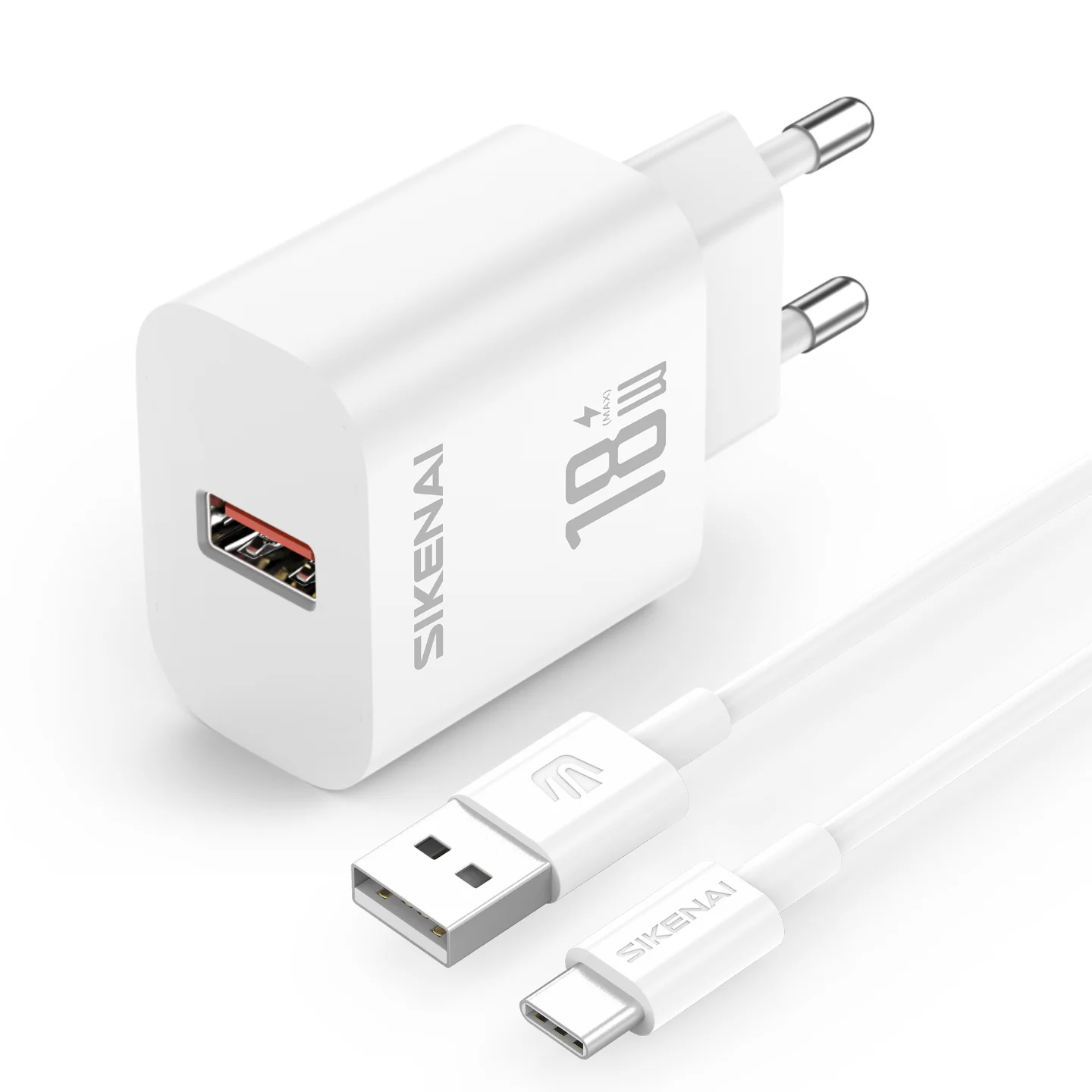 product_image-231004-aece-grn-1-aca-aee_02-8175 SIKENAI GRN-1T EU Charger | 18W Fast Charging - Image 1