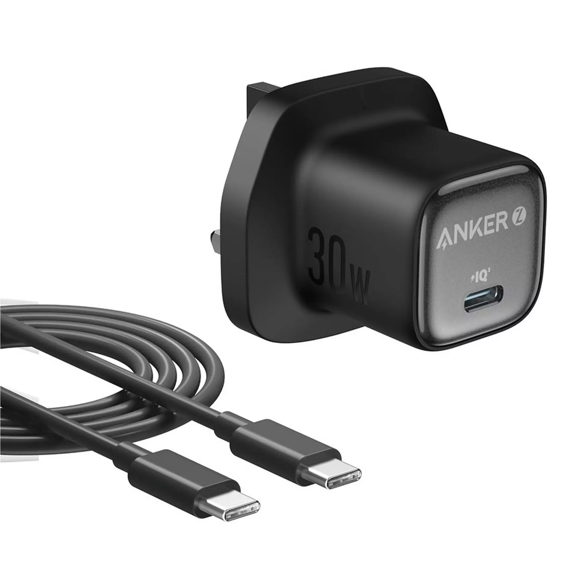 Anker-Zolo-30W-PD-3.0-Charger-with-C-Cable-1M-Black-B2698K11ZC Anker Zolo 30W PD 3.0 Charger with C Cable 1M - Image 1